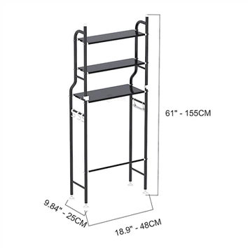 トイレスタンド 普通 L18.9インチ ブラック